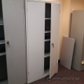 Global Lt. Grey 72" 2 Door Storage Cabinet, Locking